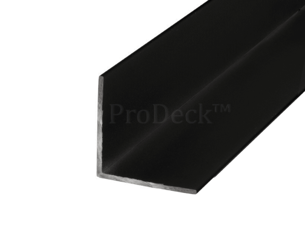 L profiel aluminium zwart 5 x 5 cm